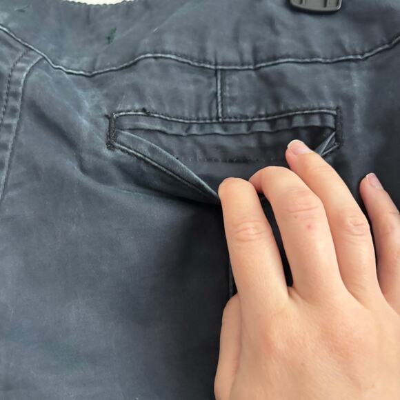 NWT Free People Low Rise Straight Leg Pants Sz 27 90s Y2K Navy Grunge Punk - Picture 7 of 11